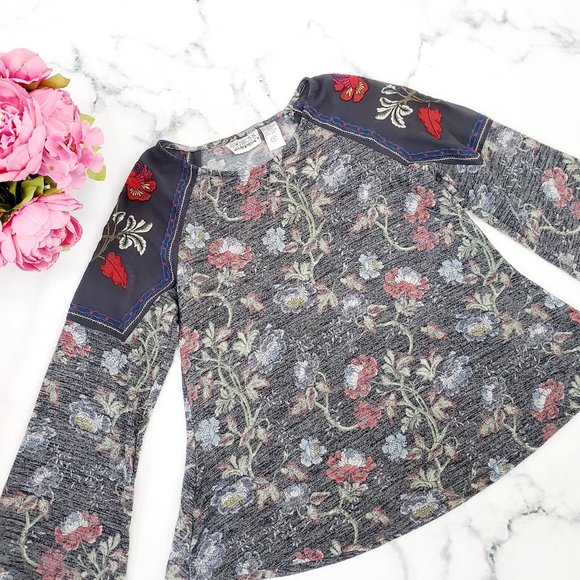 New Direction, Embroidered Floral Top, Small - Picture 2 of 7